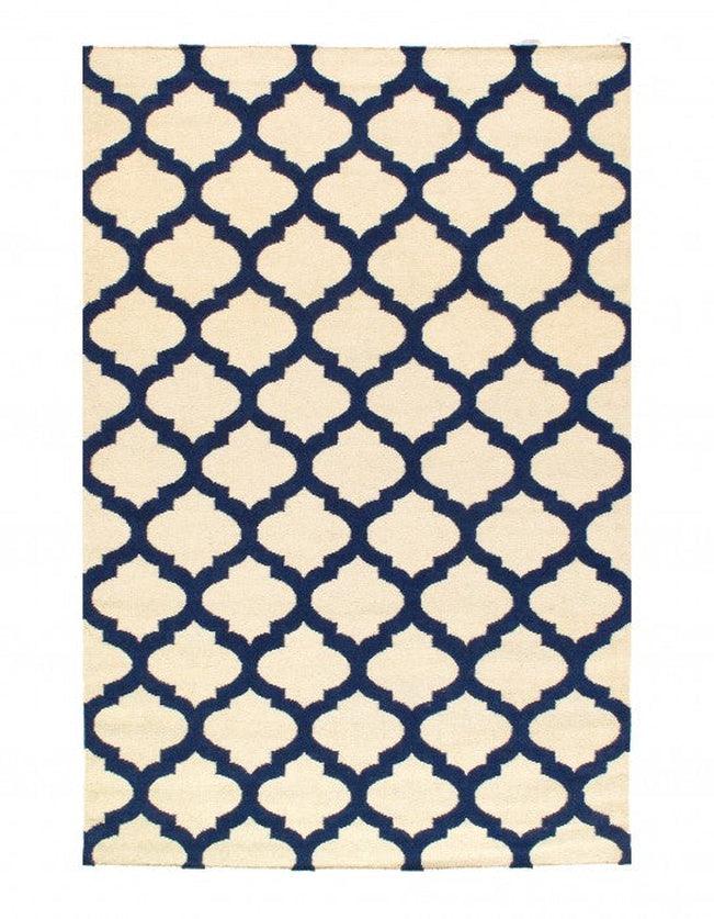 Canvello Handmade Blue Modern Hand Knotted Rug - 5' X 8' - Canvello