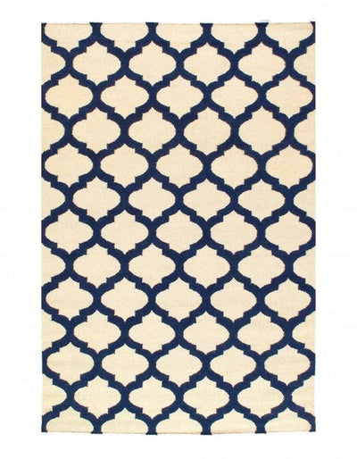 Canvello Handmade Blue Modern Hand Knotted Rug - 5' X 8'