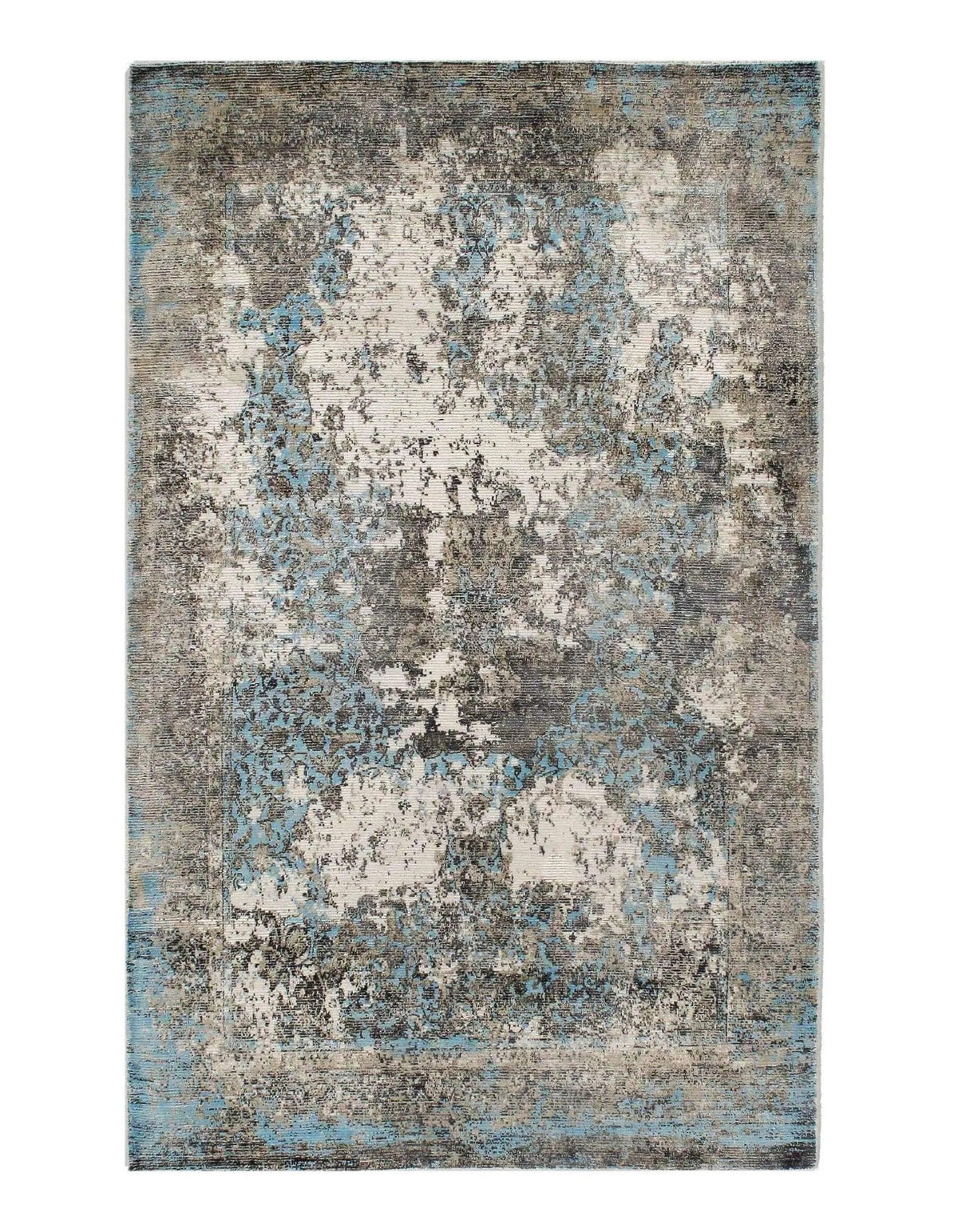 Canvello Handmade Blue Modern Rug - 5' X 8'