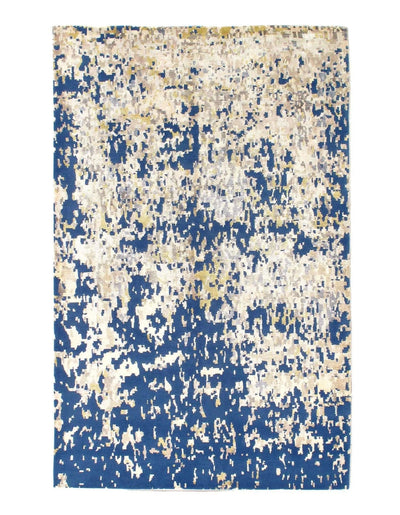 Canvello Handmade Blue Modern Rug - 5'2'' X 8'1'' - Canvello