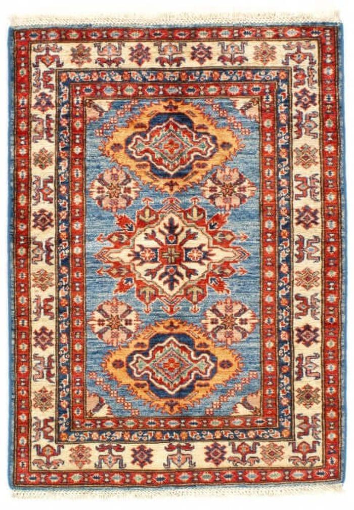 Canvello Handmade Blue Pak Super Kazak Rug - 3' X 4' - Canvello