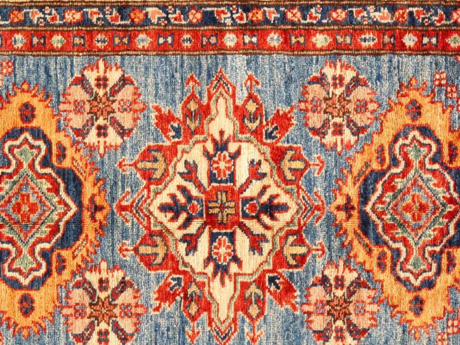 Canvello Handmade Blue Pak Super Kazak Rug - 3' X 4' - Canvello