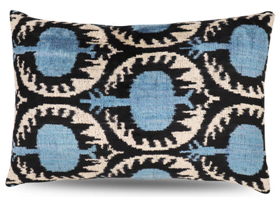 Canvello Handmade Blue Pomegranate Throw Pillows - 16x24 in - Canvello