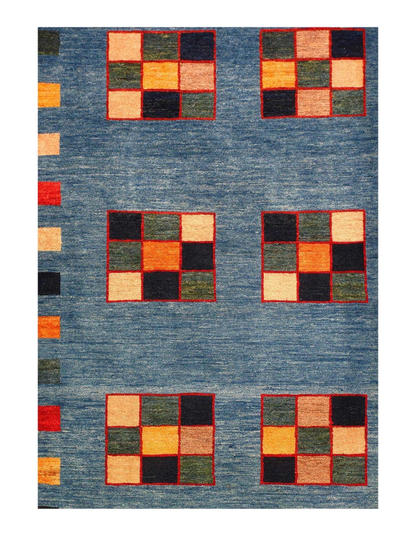 Canvello Handmade Blue Silkroad Gabbeh Rug - 3'4'' X 5' - Canvello