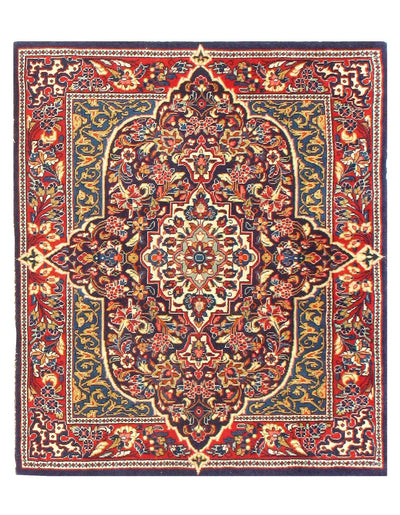 Canvello Handmade Blue Silkroad Kashan Rug - 2'9'' x 3'2'' - Canvello