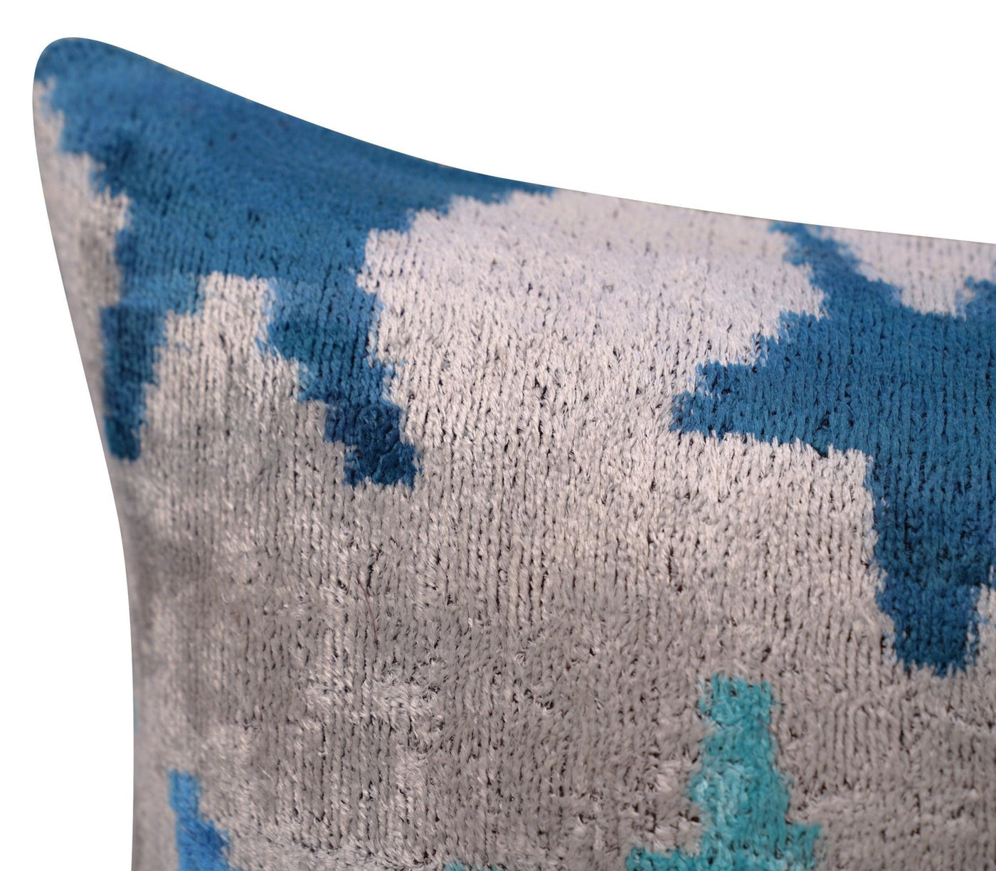 Canvello Handmade Blue Silver Start Print Throw Pillows - 24x16 - Canvello