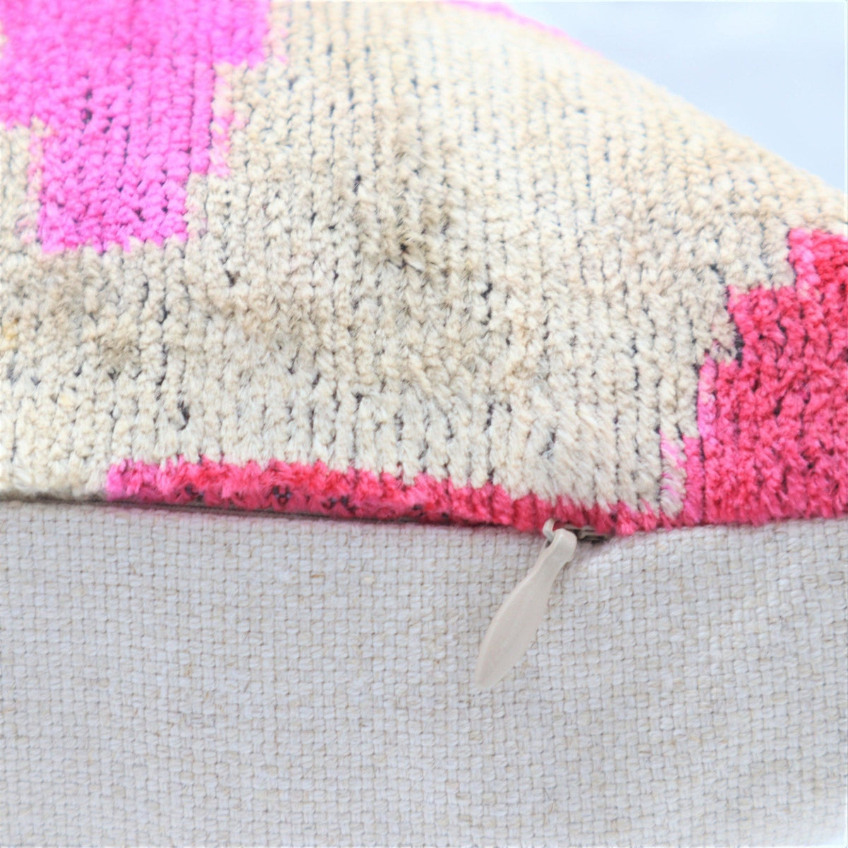 Canvello Handmade Blush Pink Decorative Pillow with Down Insert - 20"X20" - Canvello