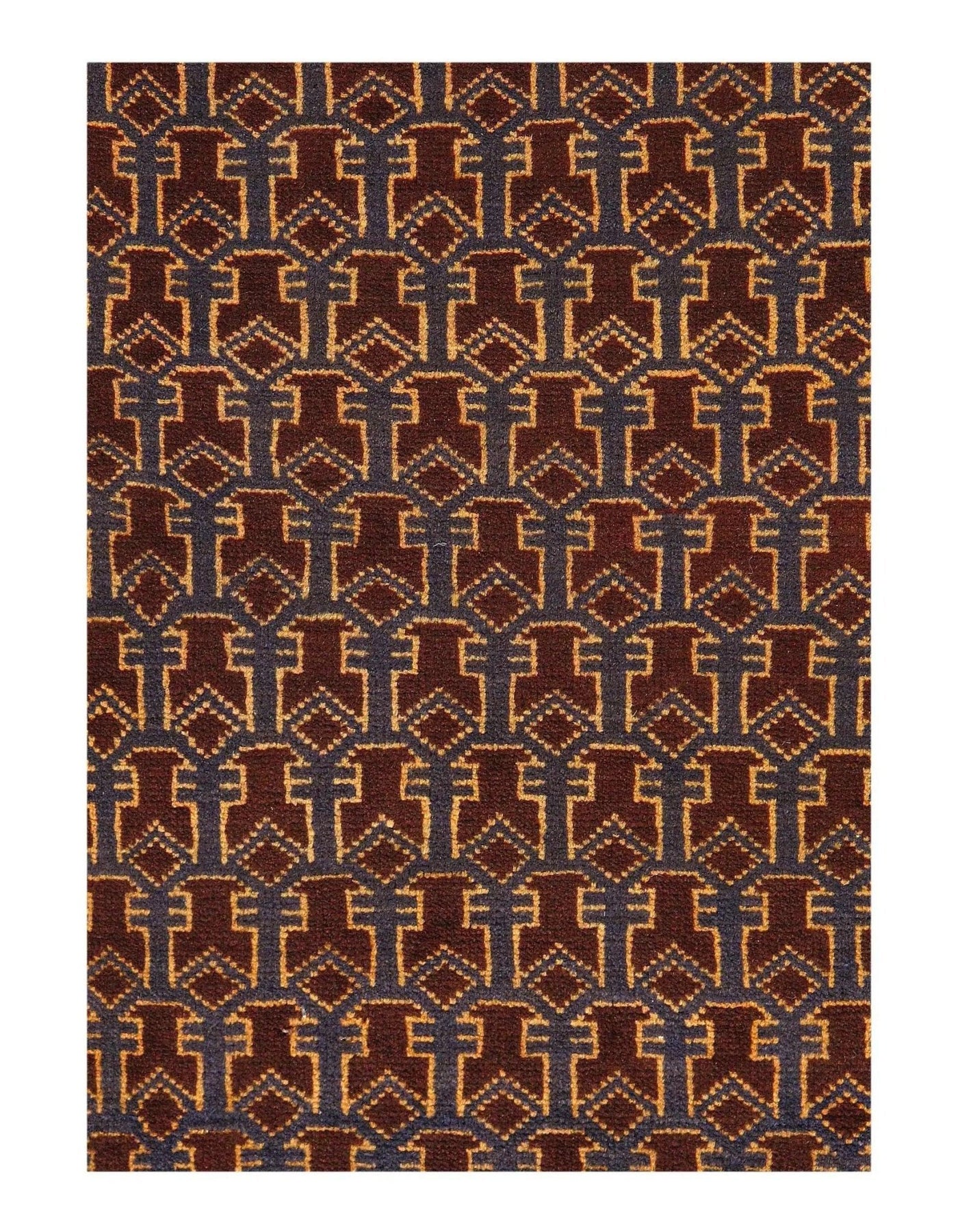 Canvello Handmade Brown Balouchi prayer Rug - 3' x 5' - Canvello