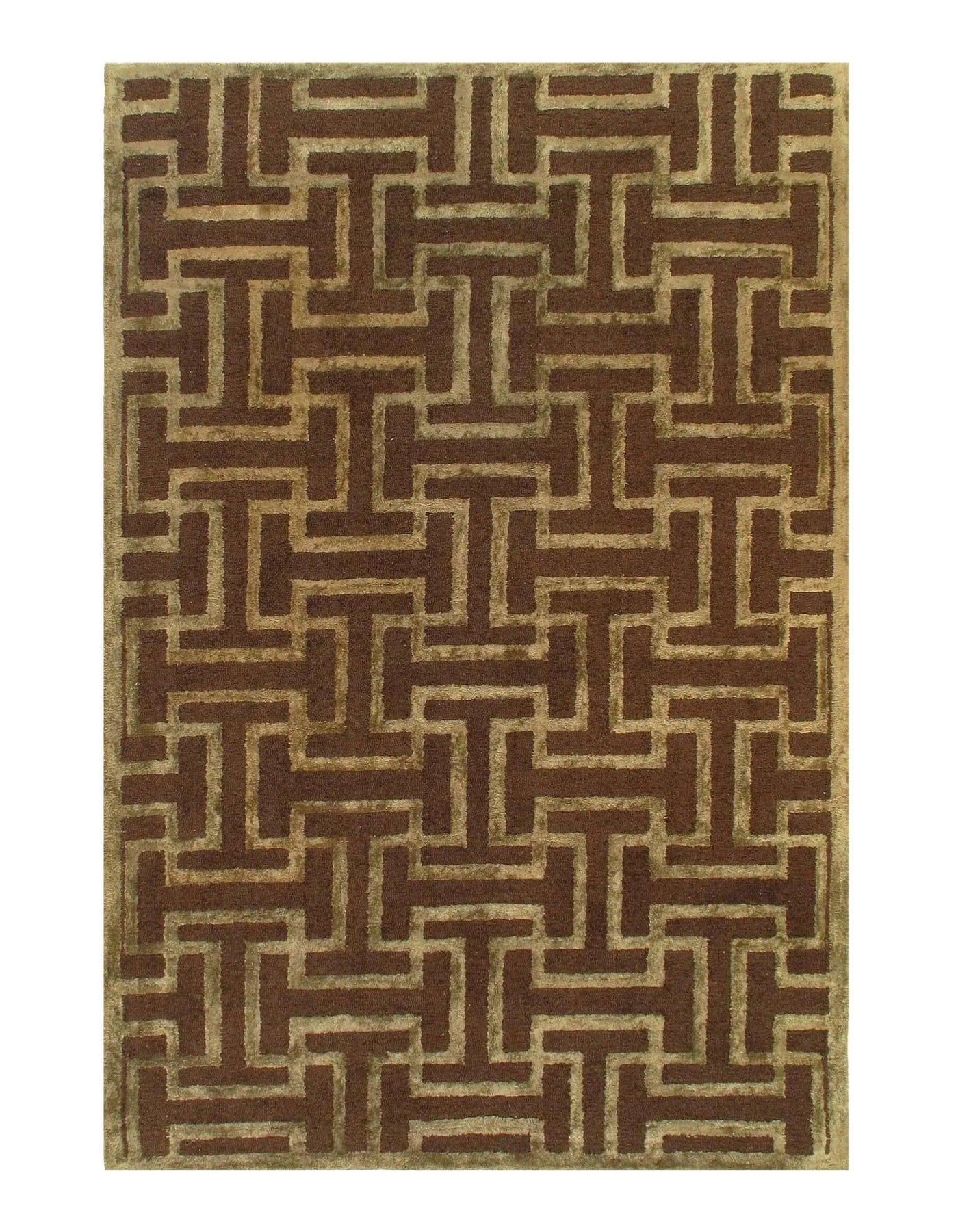 Canvello Handmade Brown Hand - Tufted Rug - 4'9'' X 7'8'' - Canvello