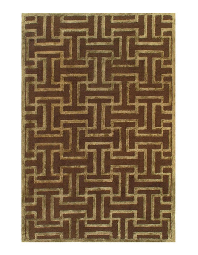 Canvello Handmade Brown Hand - Tufted Rug - 4'9'' X 7'8'' - Canvello