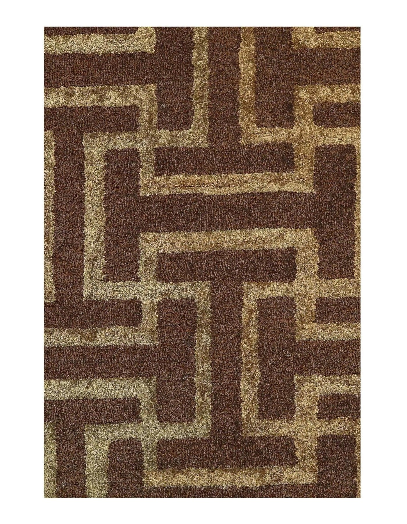 Canvello Handmade Brown Hand - Tufted Rug - 4'9'' X 7'8'' - Canvello