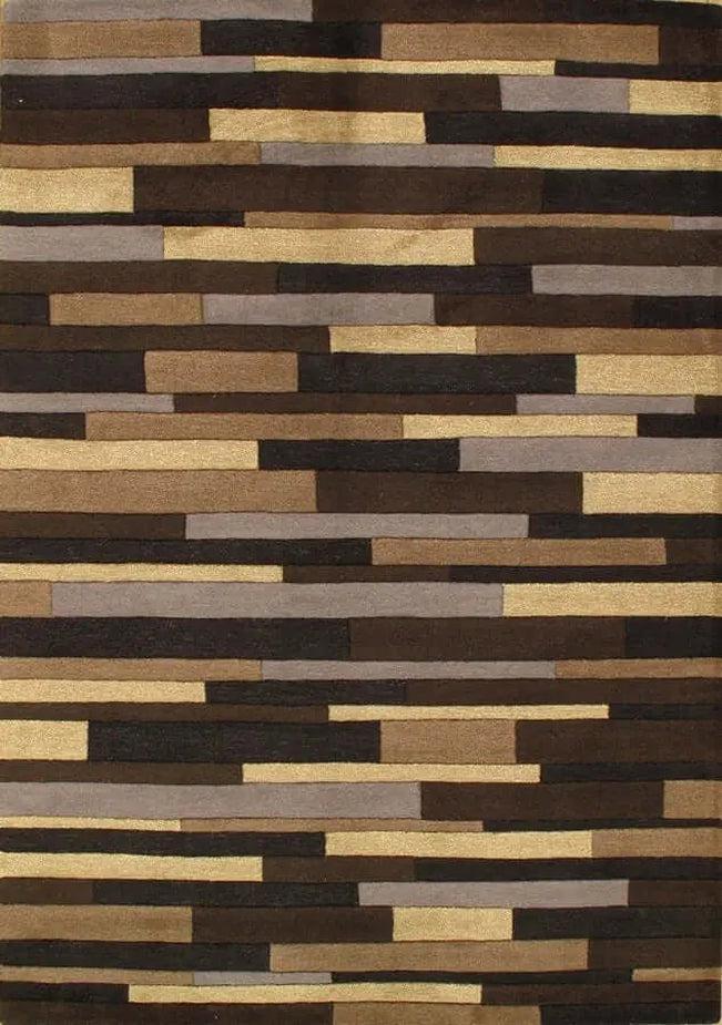 Canvello Handmade Brown Hand Tufted Rug - 5' X 8'