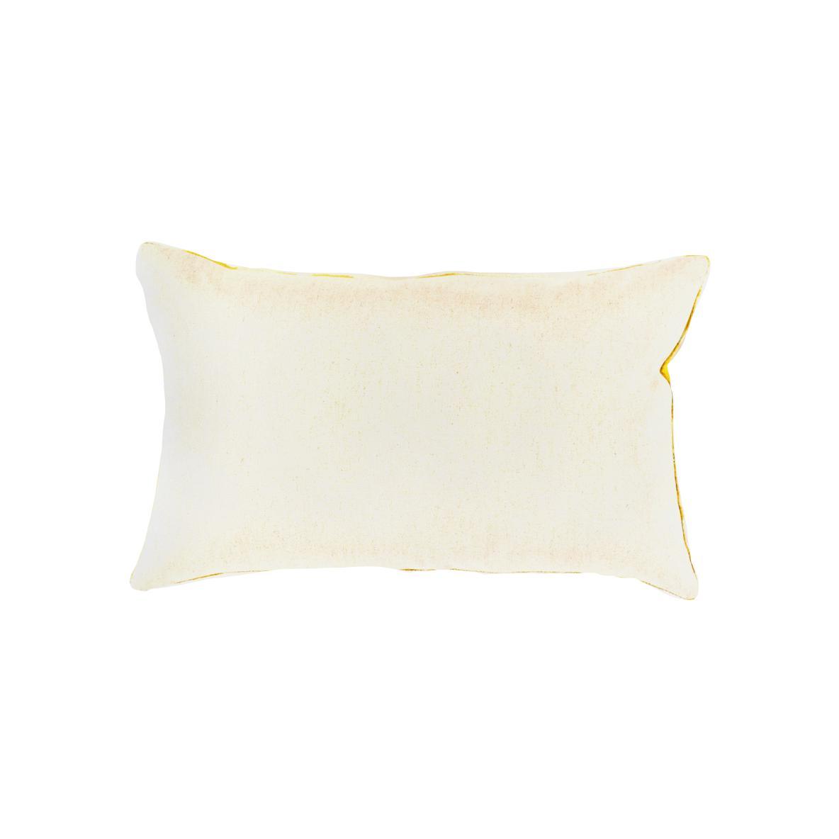 Handcrafted Yellow Silk Pillow | Yellow Silk Ikat Pillow | Canvello