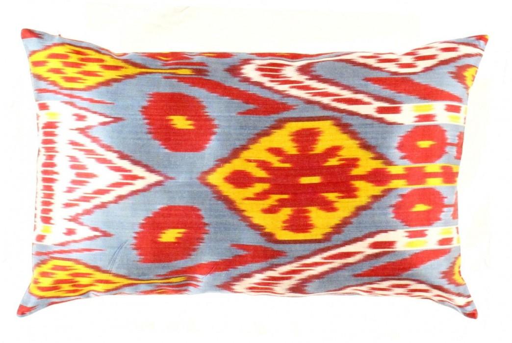 Turkish Rainbow Silk Ikat Pillow | Rainbow Silk Ikat Pillow | Canvello