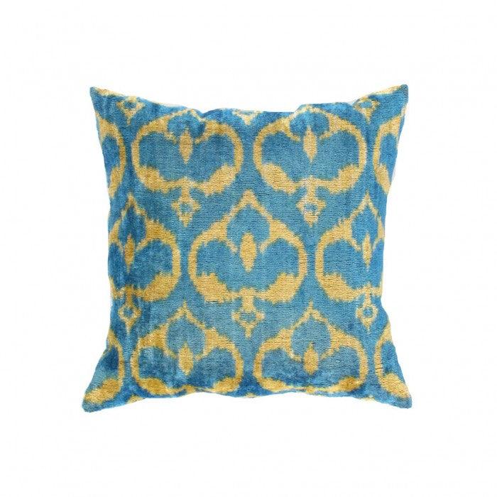 Light Blue Handmade Ikat Pillow | Handmade Ikat Pillow | Canvello