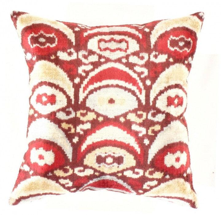 Rust Handmade Ikat Pillow | Decorative Ikat Pillow | Canvello
