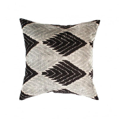 Handmade Gray Silk Pillow | Gray Handcrafted Silk Cushion | Canvello