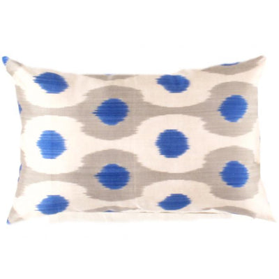 Turkish Blue Grey Ikat Pillow | Blue Grey Ikat Pillow | Canvello