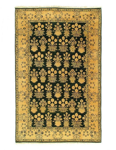 Handmade Fine Hand Knotted Agra rug - 6' X 9'4''