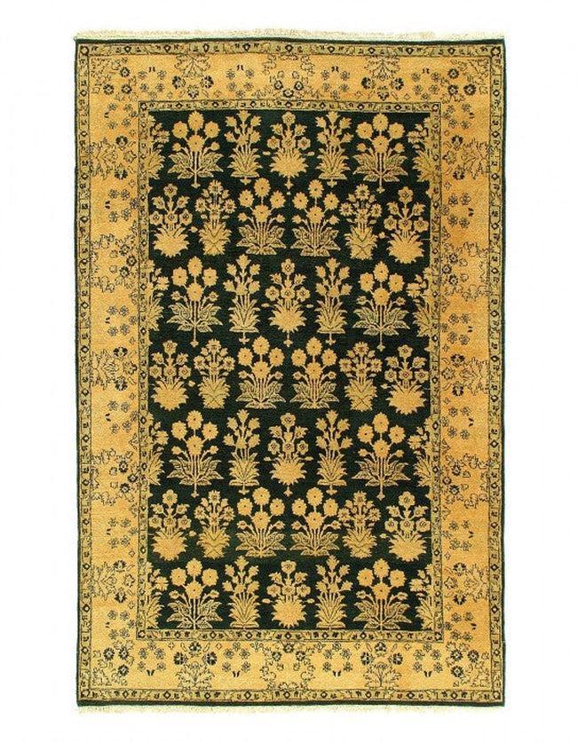 Canvello Handmade Fine Hand Knotted Agra rug - 6' X 9'4'' - Canvello