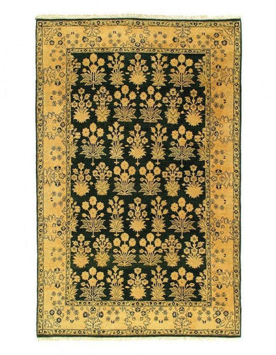 Canvello Handmade Fine Hand Knotted Agra rug - 6' X 9'4'' - Canvello