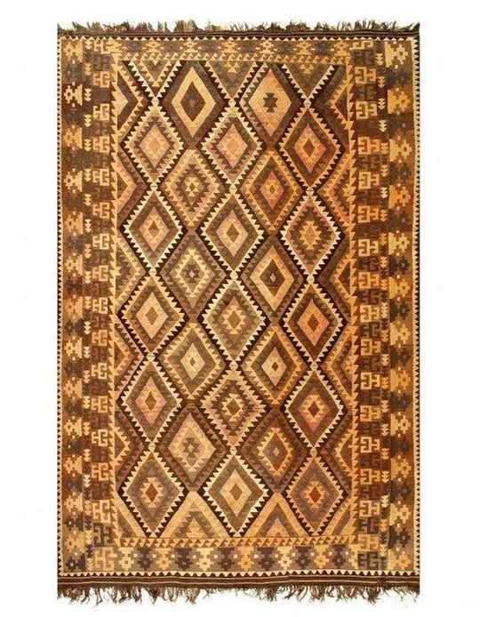 Canvello Hecho a Mano Fino Kilim Anudado a Mano - 9'7'' X 15'11''