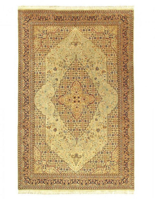 Canvello Handmade Fine Hand Knotted Tabriz Design Rug - 6'6'' X 10'3''