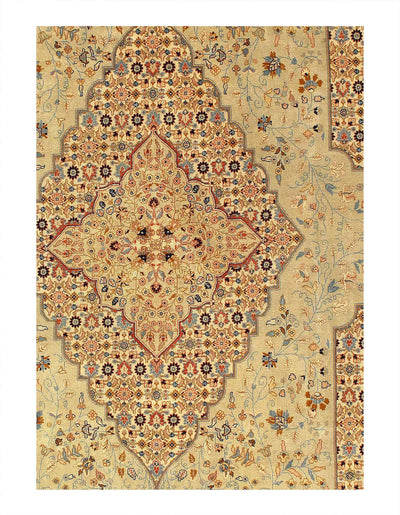 Canvello Handmade Fine Hand Knotted Tabriz Design Rug - 6'6'' X 10'3'' - Canvello