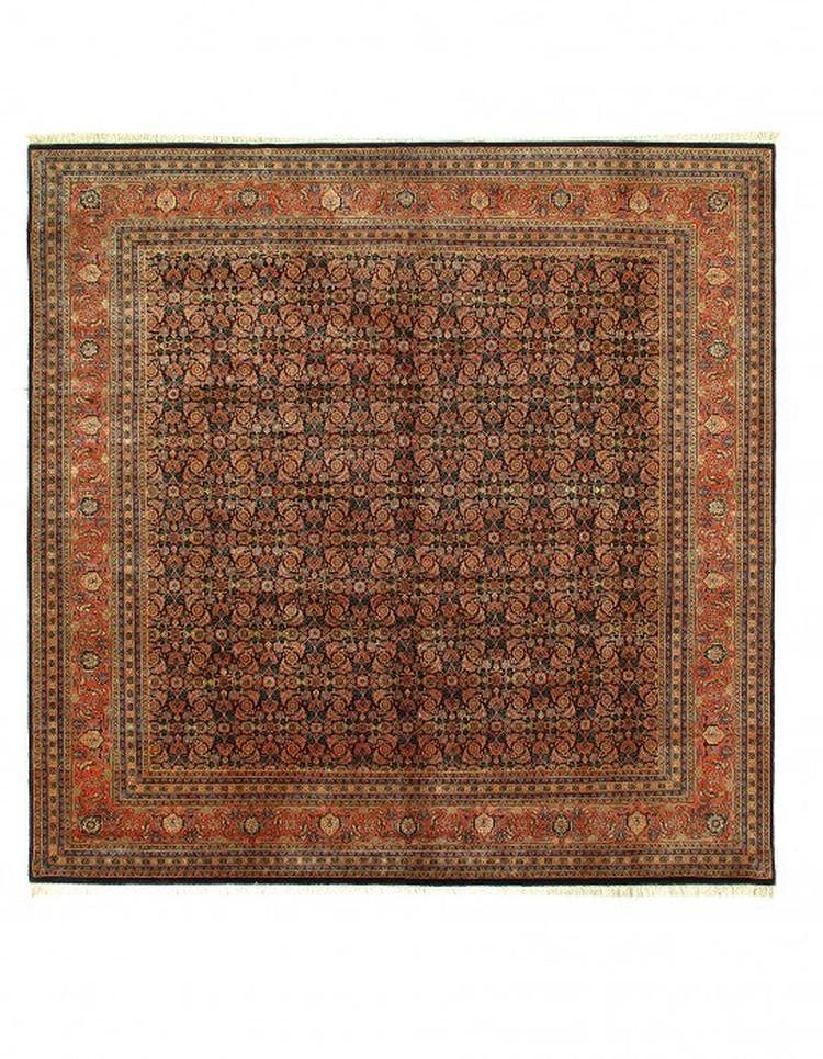 Canvello Handmade Fine Hand Knotteed Herati Square rug - 10' X 10' - Canvello