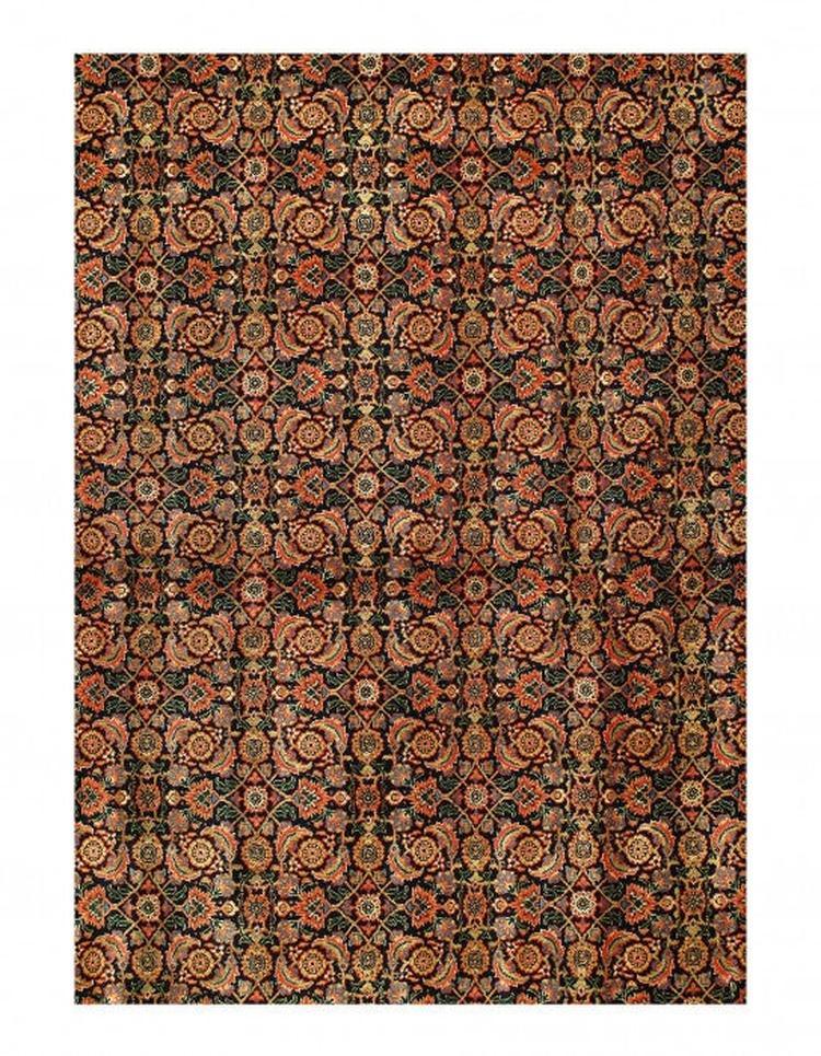 Canvello Handmade Fine Hand Knotteed Herati Square rug - 10' X 10'
