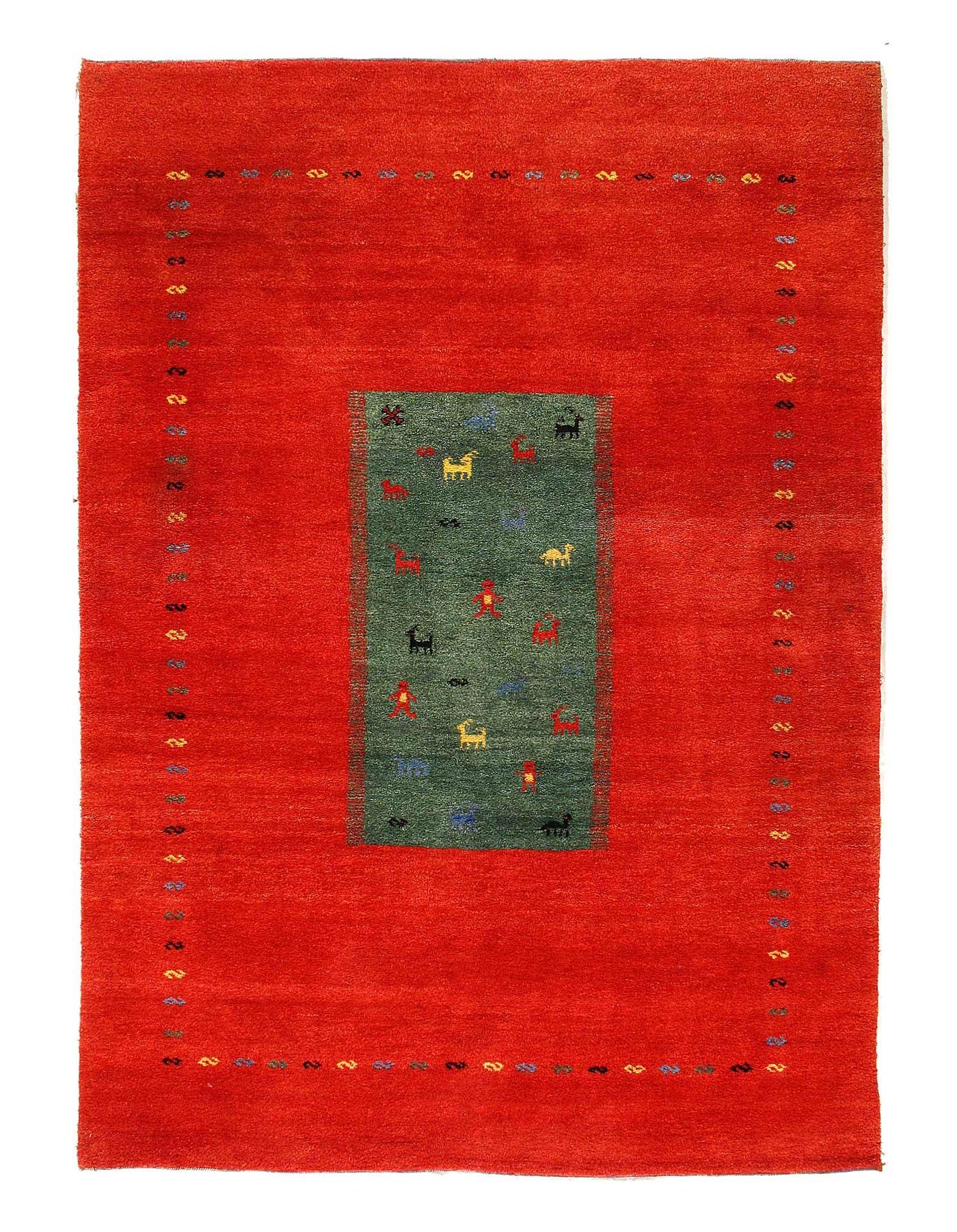 Canvello Handmade Gabbeh Colorful Area Rugs - 6' X 9' - Canvello