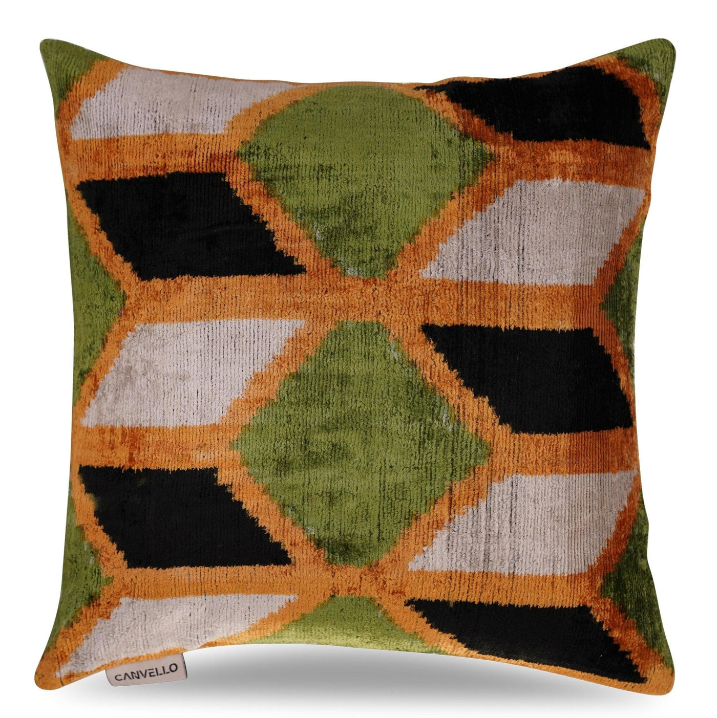 Canvello Handmade Gold Army Green Throw Pillows - 16x16 inch - Canvello