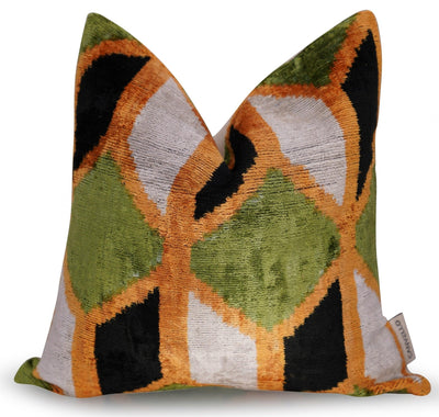 Canvello Handmade Gold Army Green Throw Pillows - 16x16 inch - Canvello