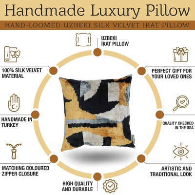 Handmade Gold Velvet Pillow
