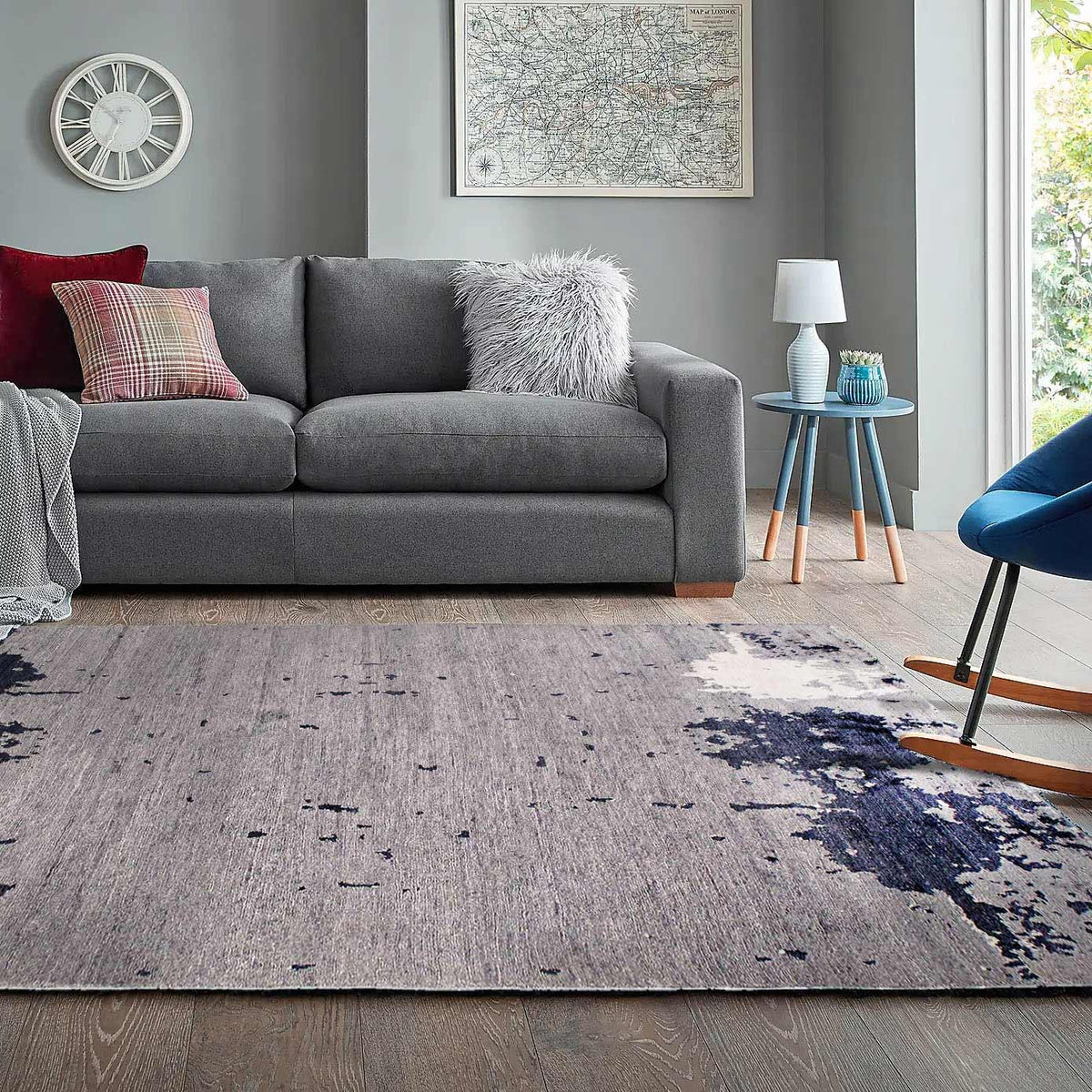Canvello Handmade Gray Modern Rug - 5'6 X 8' - Canvello