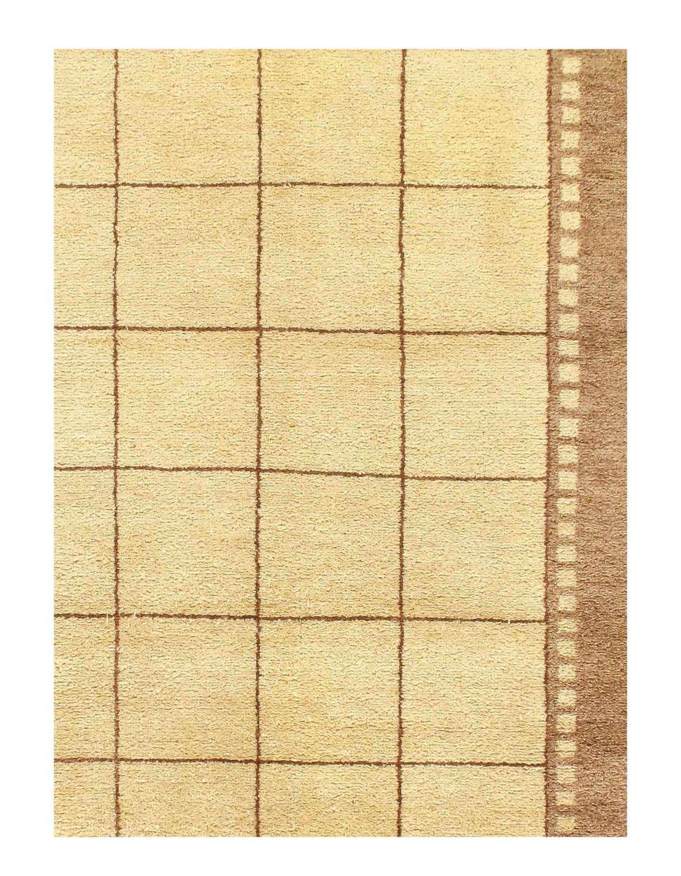 Canvello Handmade Ivory Fine Gabbeh Rug - 6' X 9' - Canvello