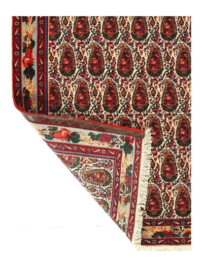 Canvello Handmade Ivory Silkroad Senneh - 4'2'' X 4'11'' - Canvello