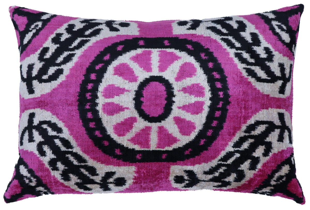 Canvello Handmade Luxury Decorative Pink with Doen Feather Pillow - 16x24in - Canvello