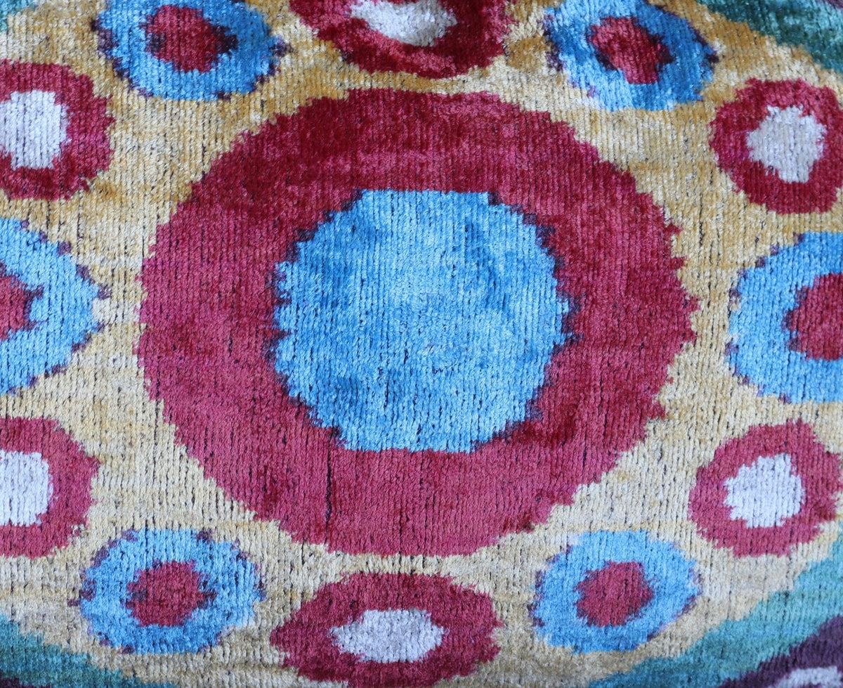 Canvello Handmade Luxury Geometric Gold Red Brown Pillows For Couch - 16x24 - Canvello