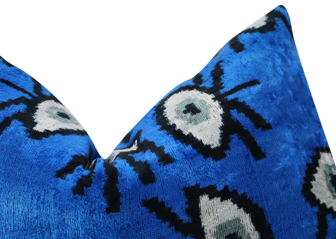 Canvello Handmade Luxury Handmade Velvet Silk Evil Eye Throw Pillow With Down Insert - Canvello