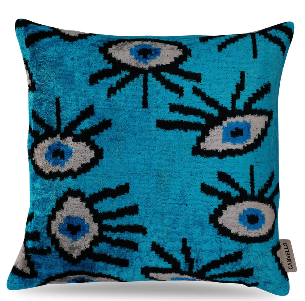 Canvello popular Luxurious Blue Velvet Throw Pillows - 20x20