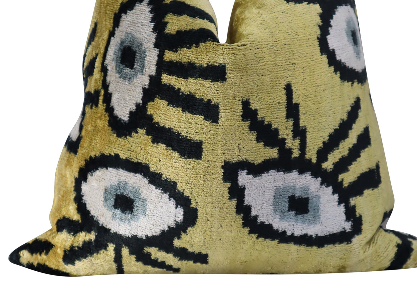 Canvello Handmade Luxury Handmade Velvet Silk Evil Eye Throw Pillow With Down Insert - Canvello