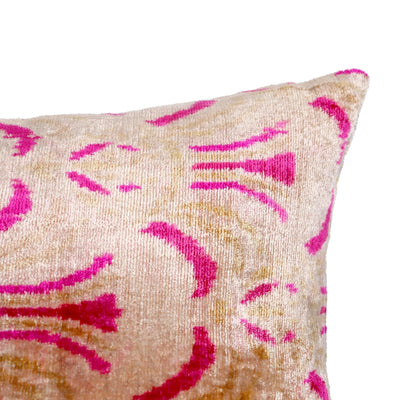 Canvello Handmade Luxury Pink Throw Pillows with Down Insert - 16x24 - Canvello