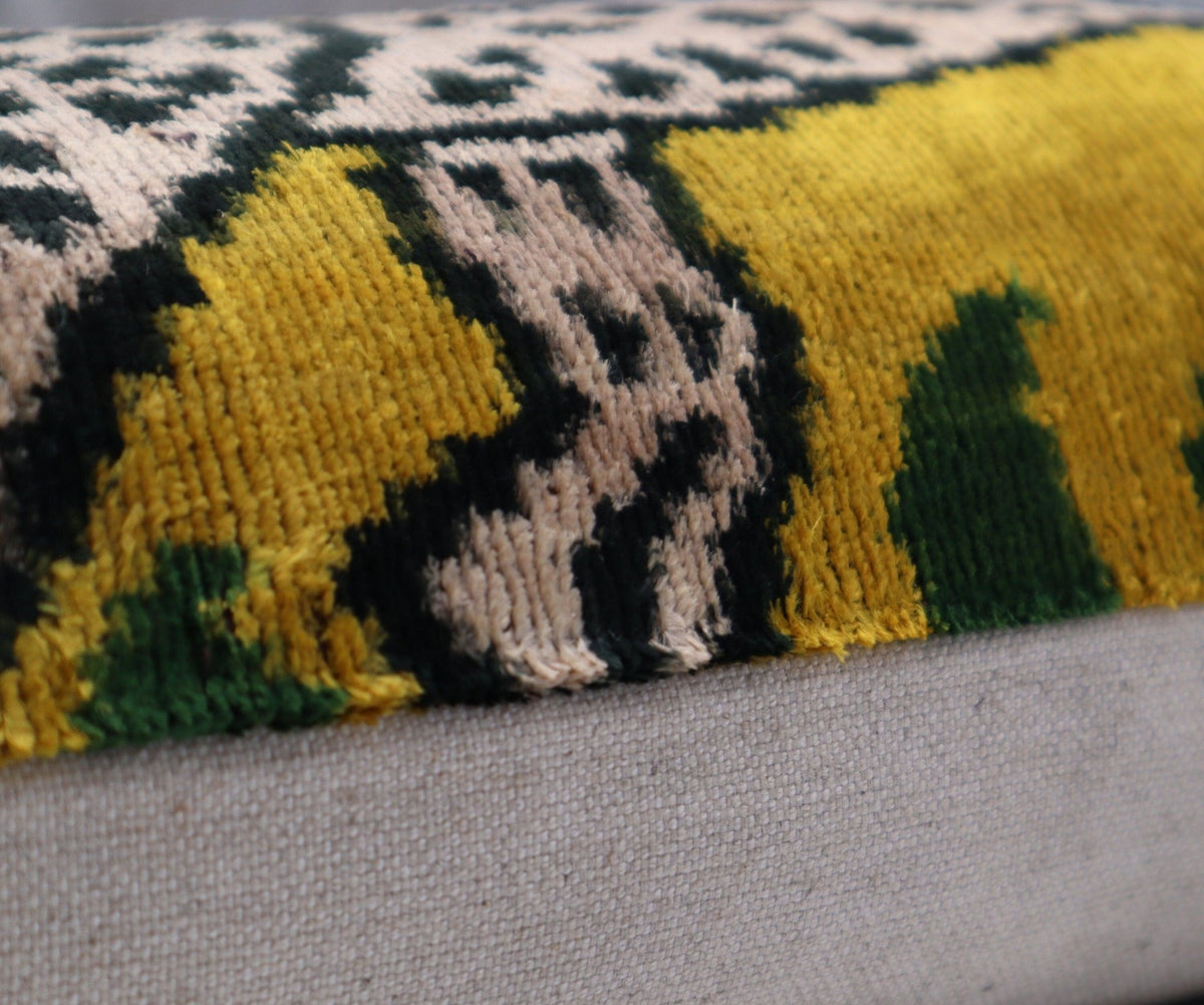 Canvello Handmade Luxury Yellow Tiger Throw Pillows - 16x24 in - Canvello