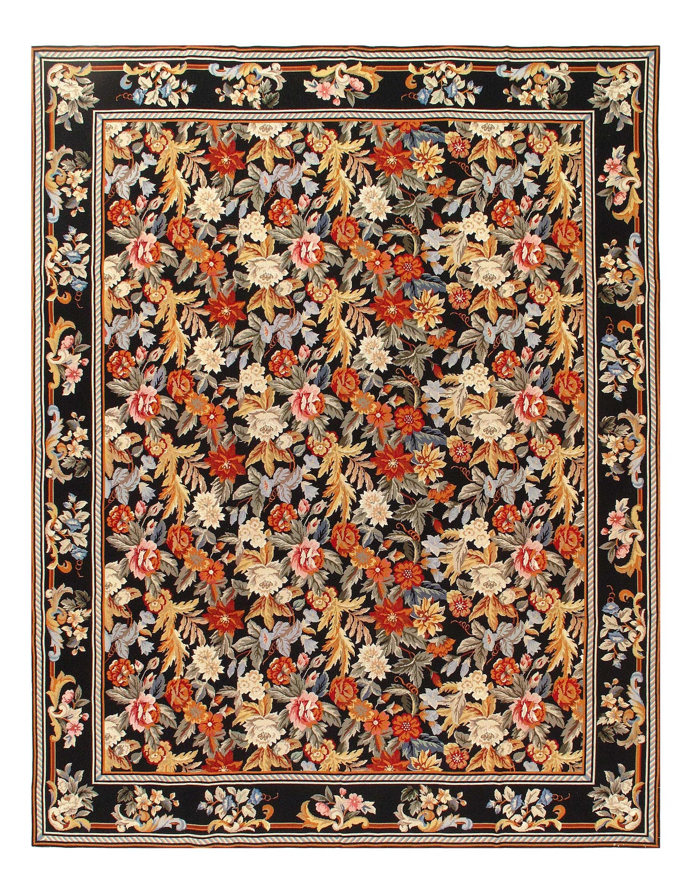 Canvello Handmade Multi Color Fine Hand Knotted Abusson Rug - 8' X 10'