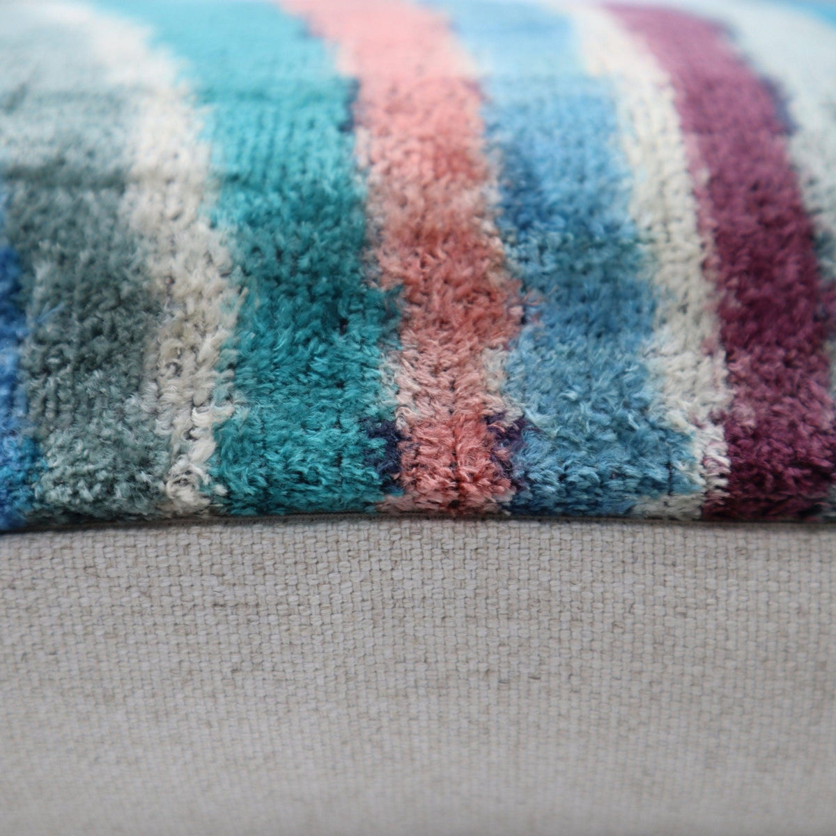 Canvello Handmade Multi Color Rainbow Pillow - 16x24 - Canvello