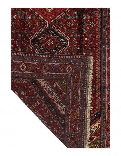 Canvello Handmade Navy Silkroad Yalameh Rug - 5'11" x 8'4" - Canvello