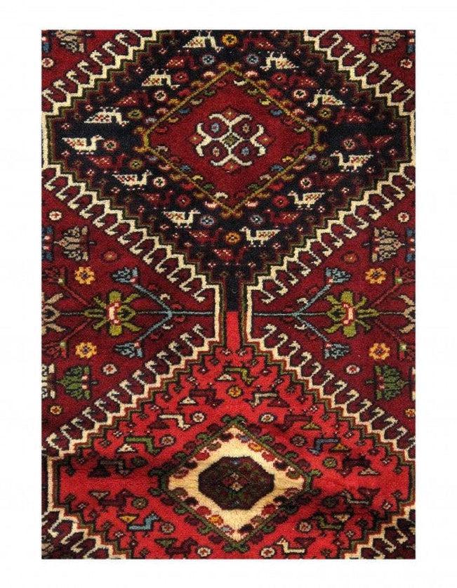 Canvello Handmade Navy Silkroad Yalameh Rug - 5'11" x 8'4" - Canvello