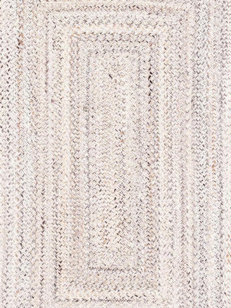 Canvello Handmade Poly Fabric Ivory Area Rug - 9' X 12' - Canvello