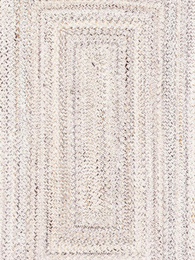 Canvello Handmade Poly Fabric Ivory Area Rug - 9' X 12' - Canvello